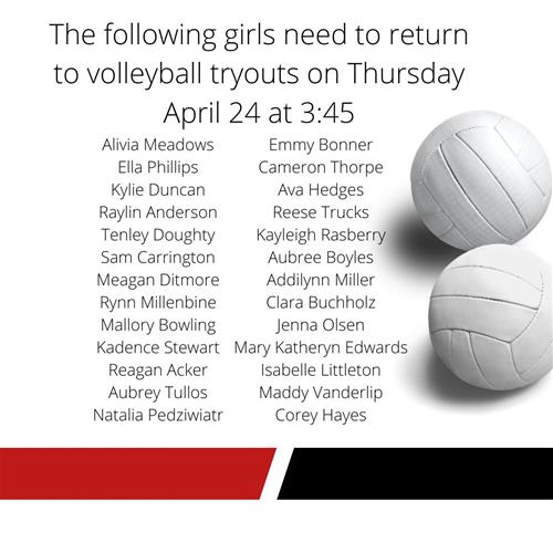 Volleyball Tryouts
